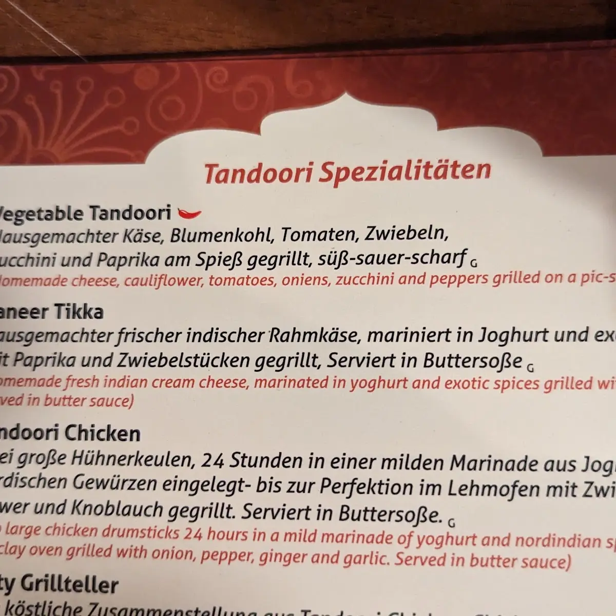 Speisekarte photo 1