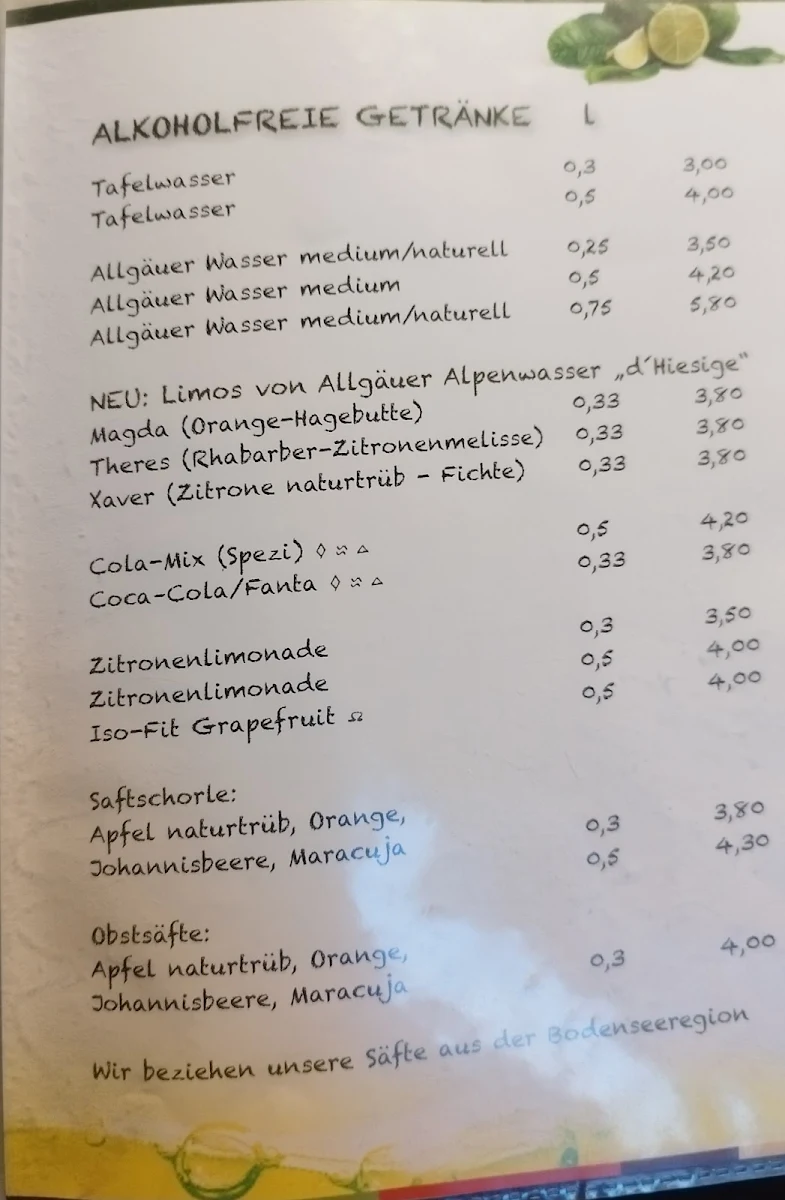 Speisekarte photo 5