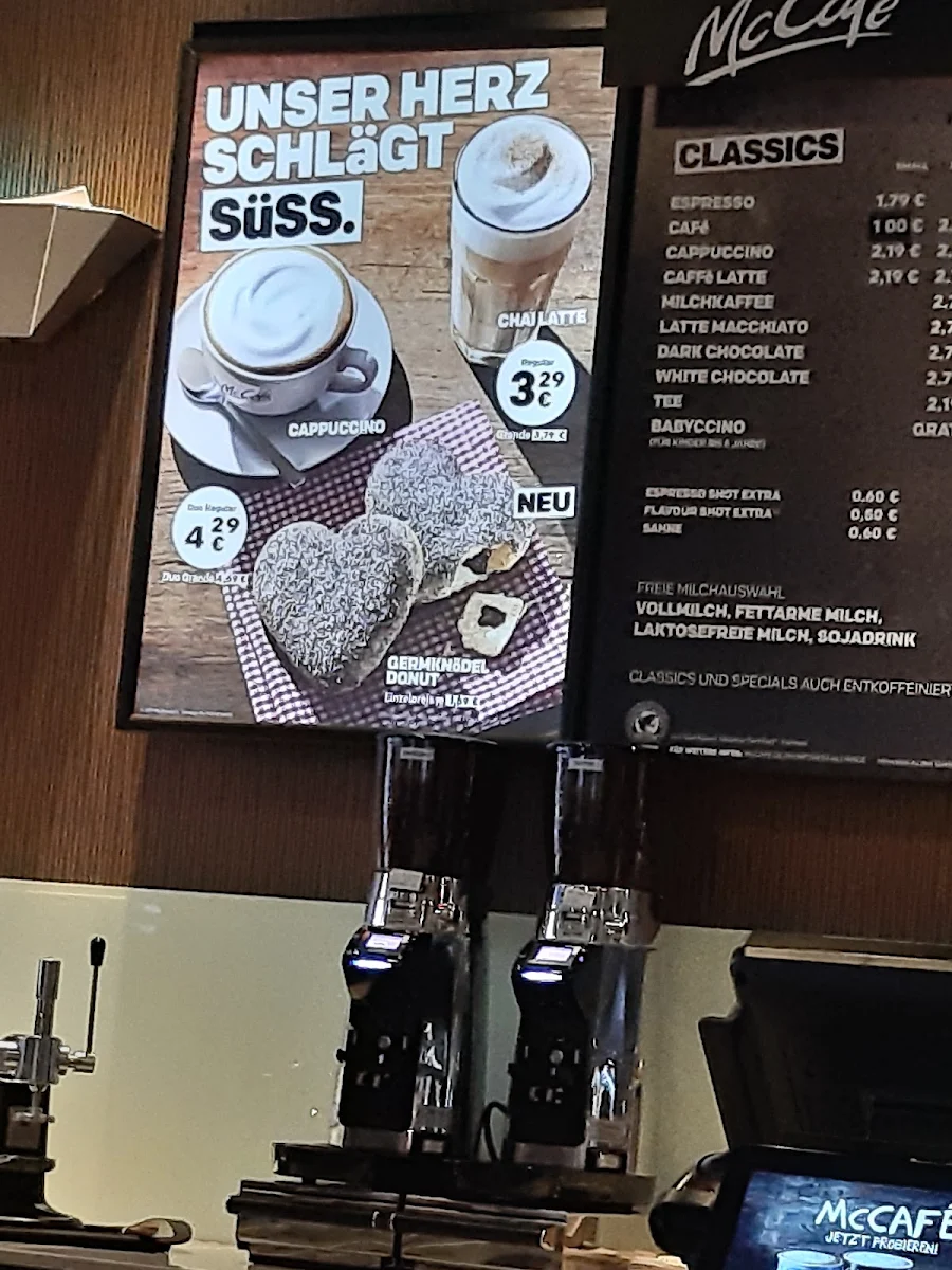 Speisekarte, McDonald's