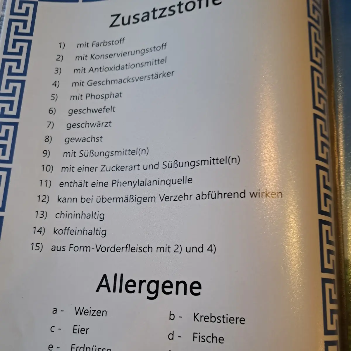 Speisekarte photo 2