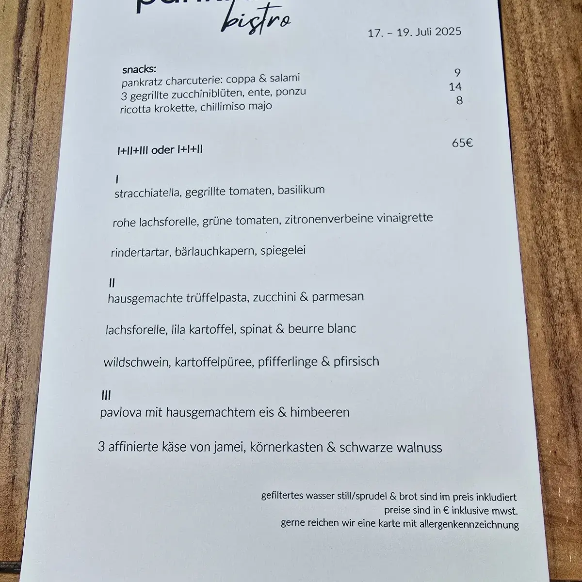 Speisekarte photo 2