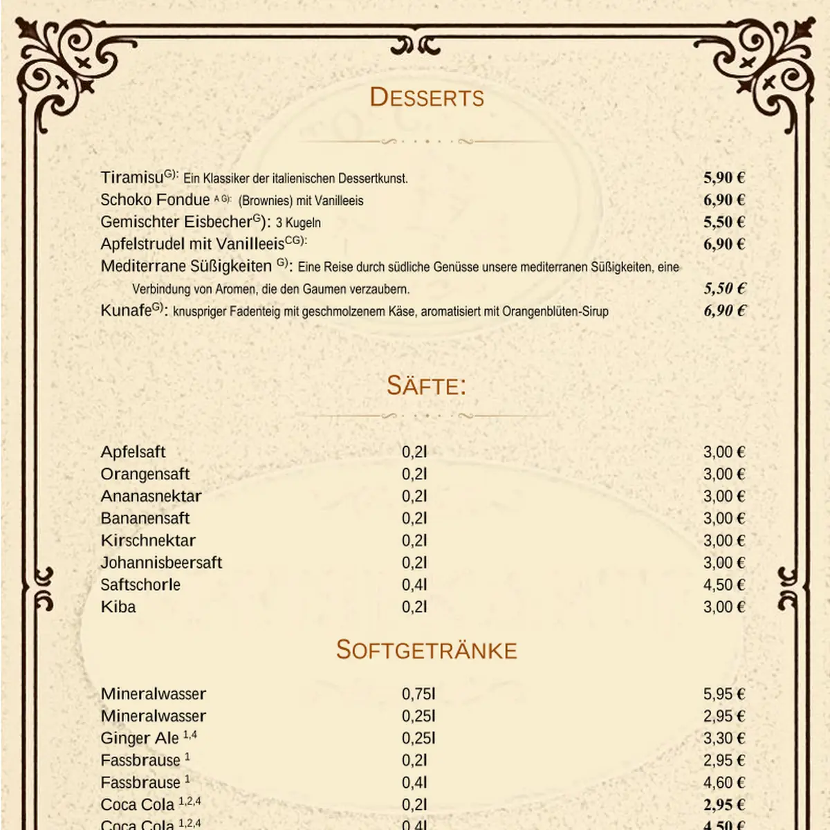 Speisekarte photo 1