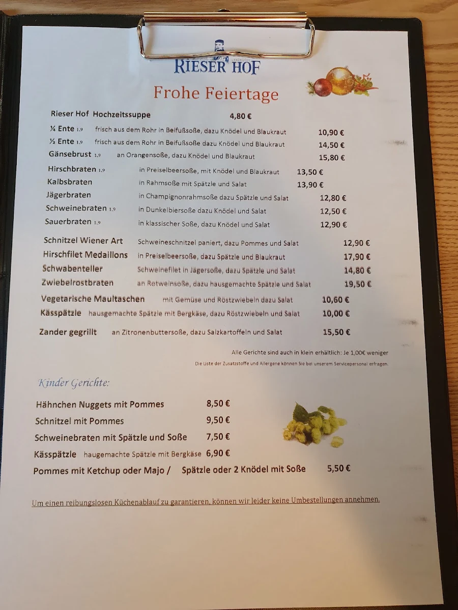 Speisekarte photo 2