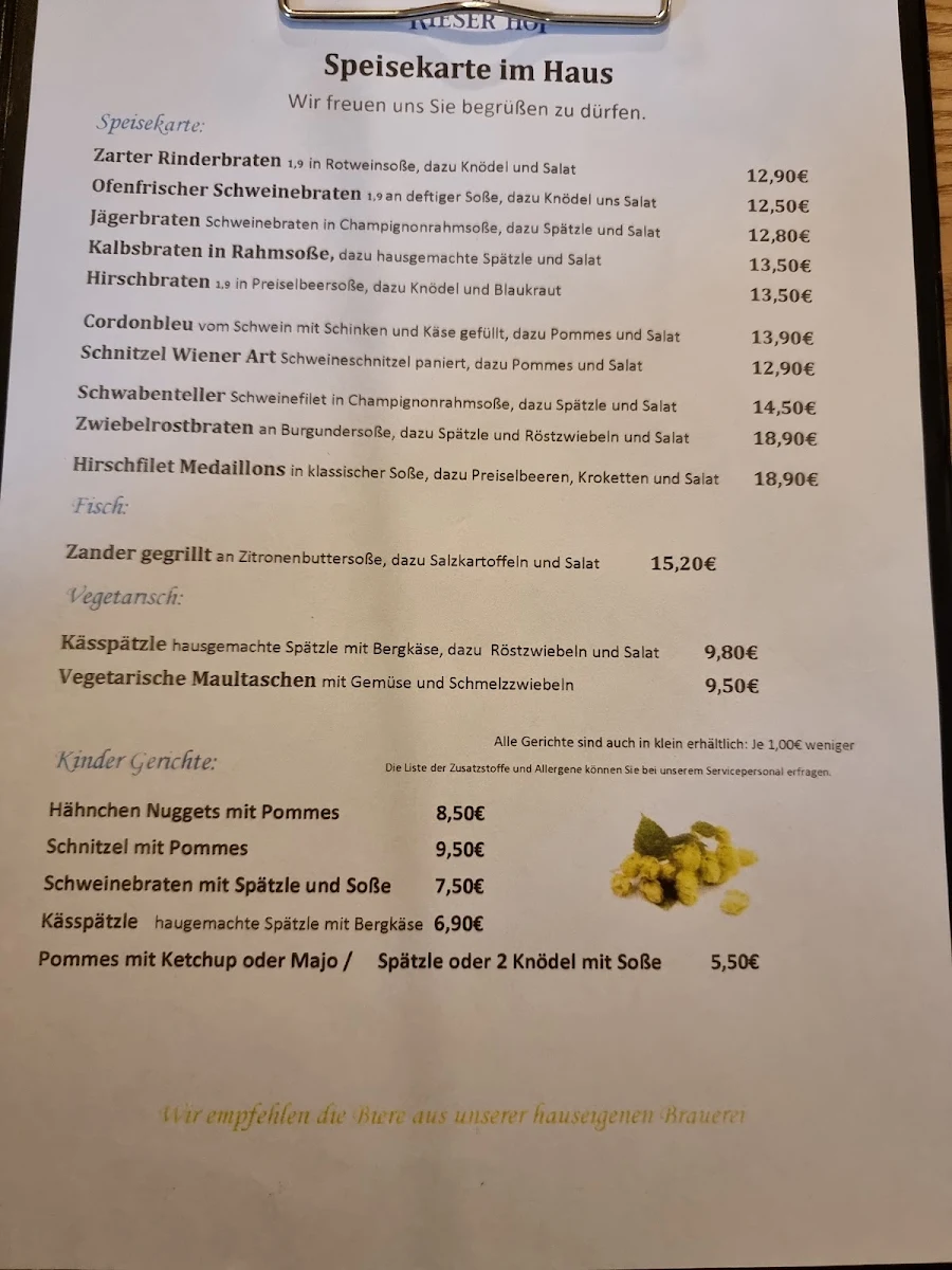 Speisekarte photo 3