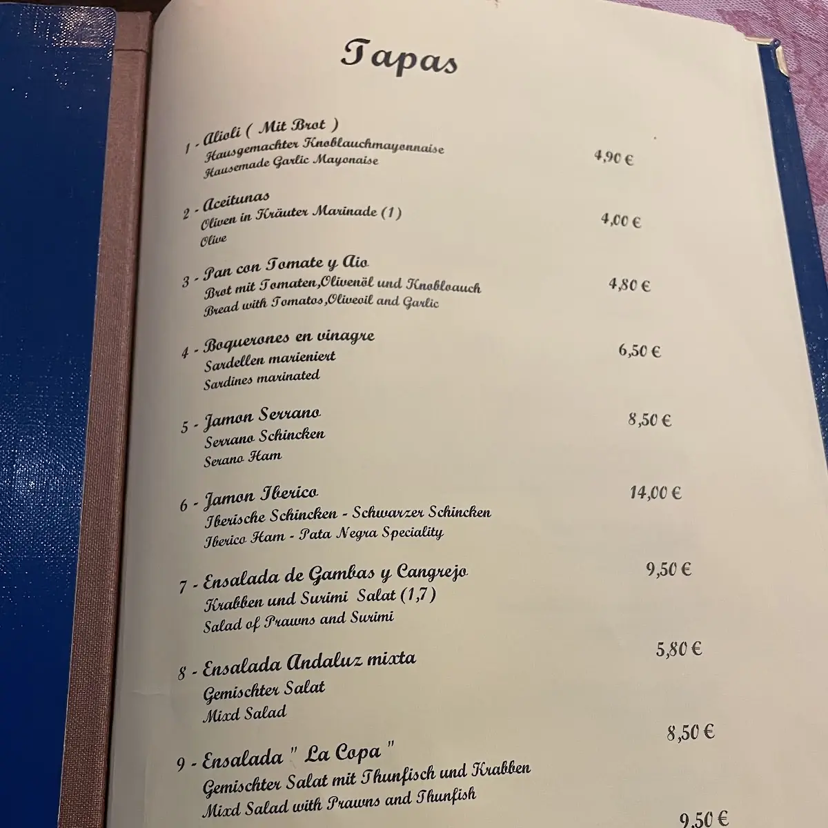 Speisekarte photo 1