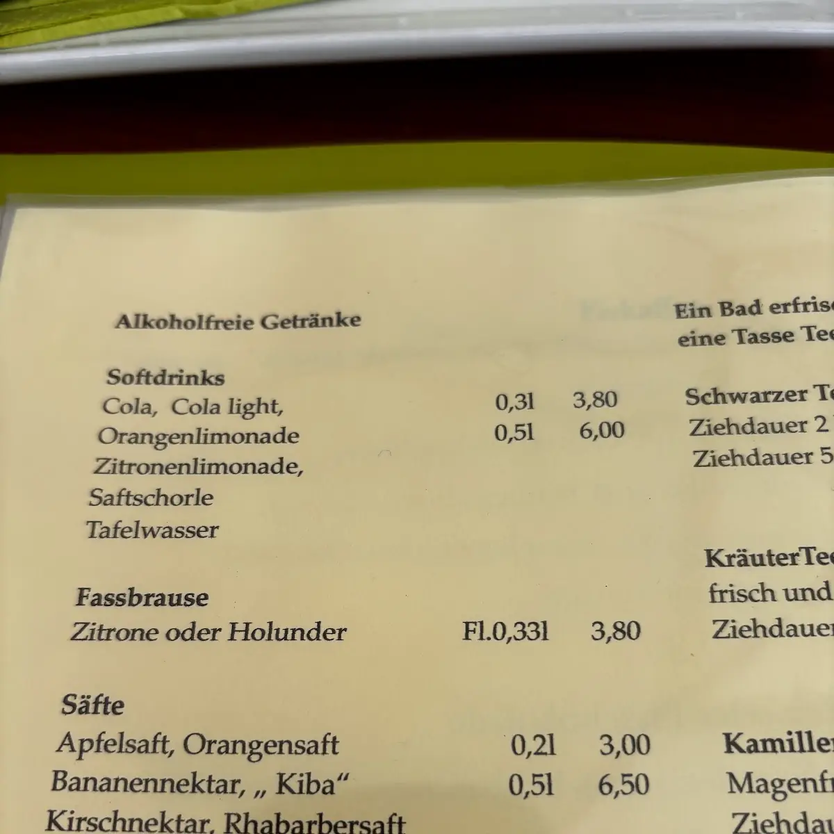 Speisekarte photo 1