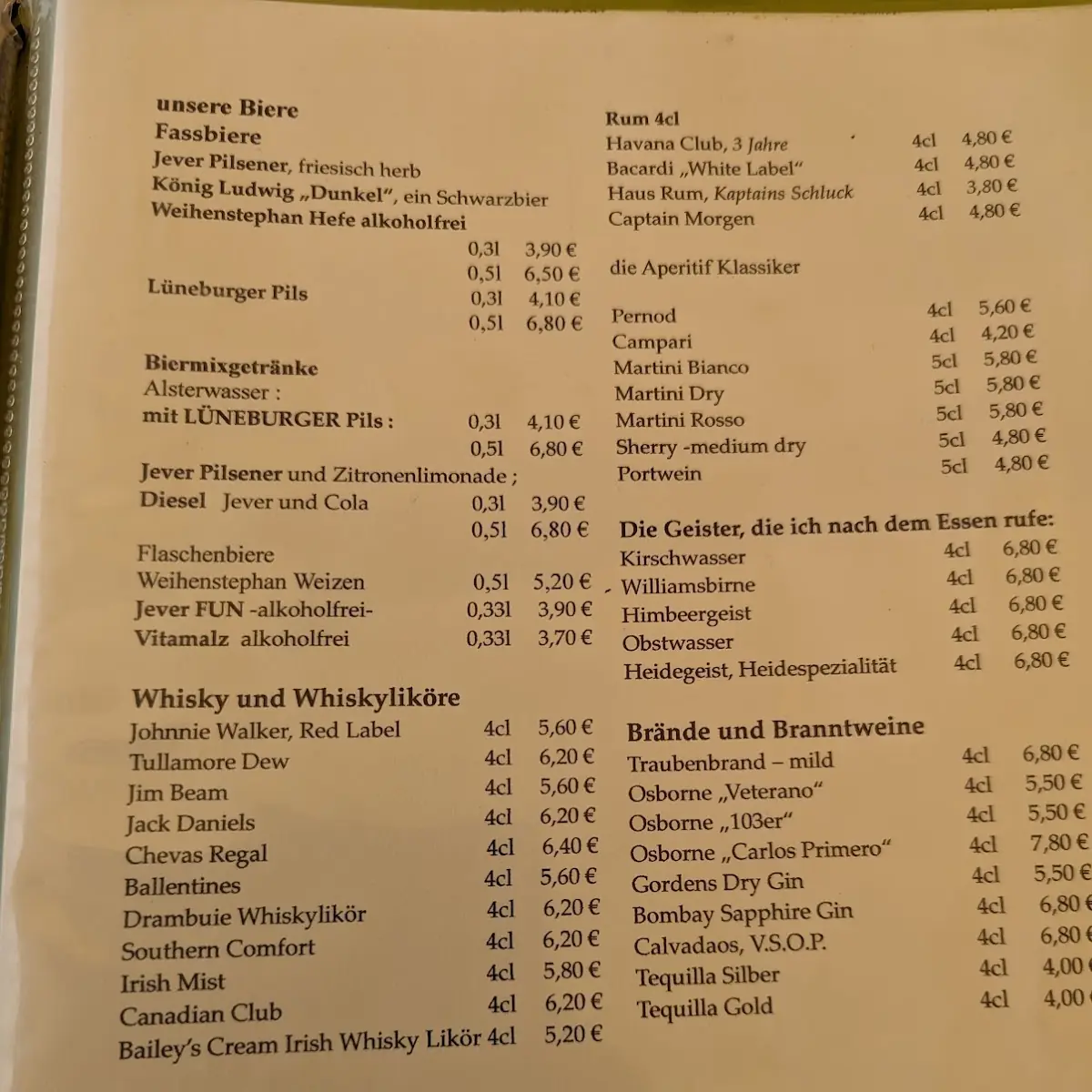 Speisekarte photo 5