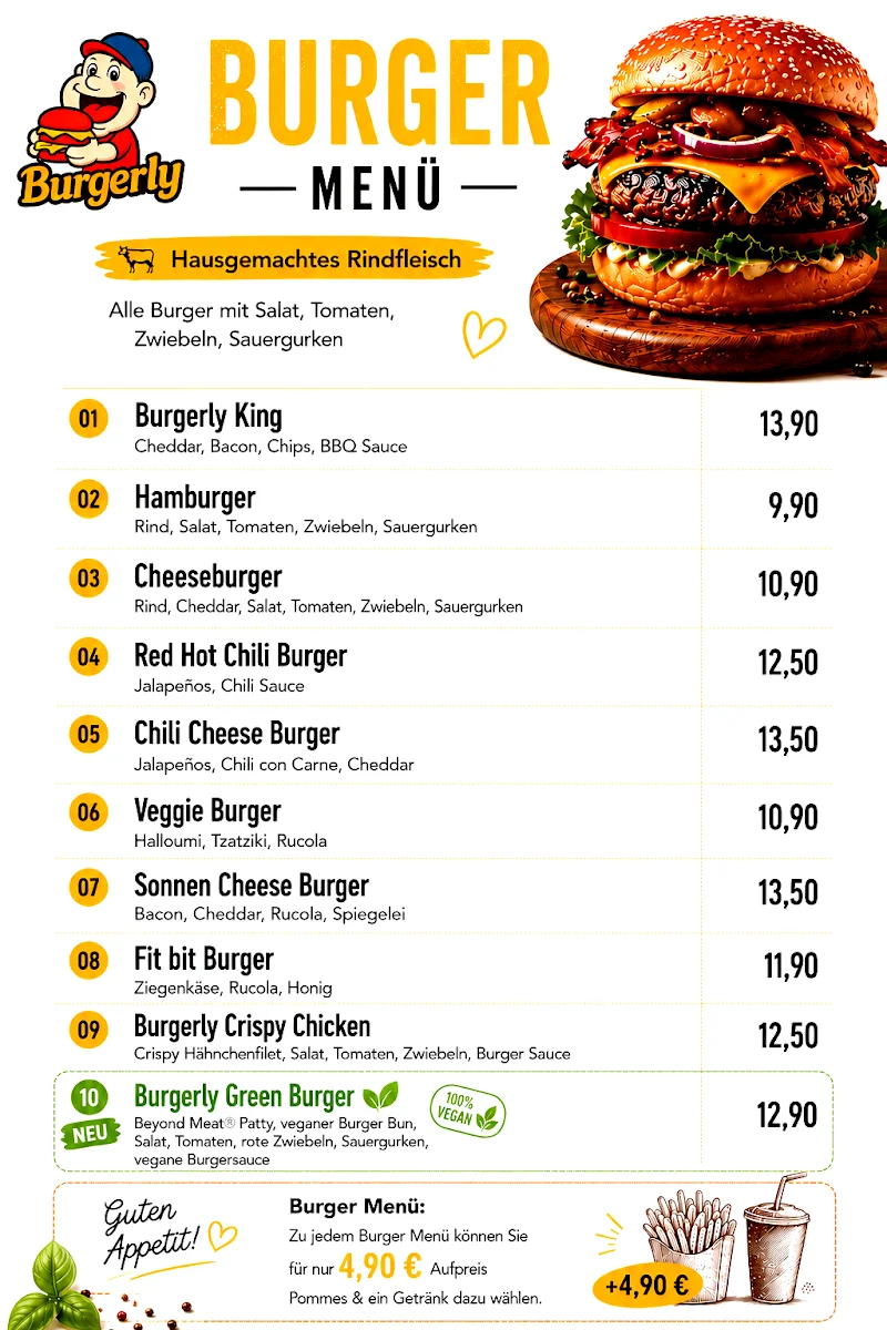 Speisekarte, Burgerly