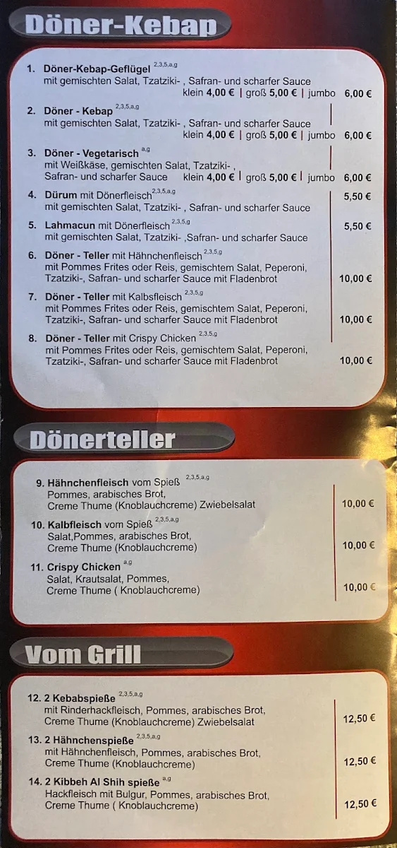 Speisekarte photo 2