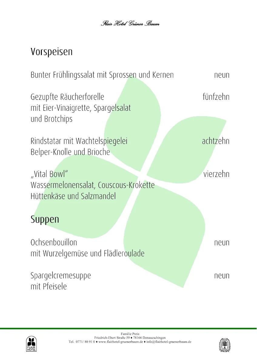 Speisekarte photo 3