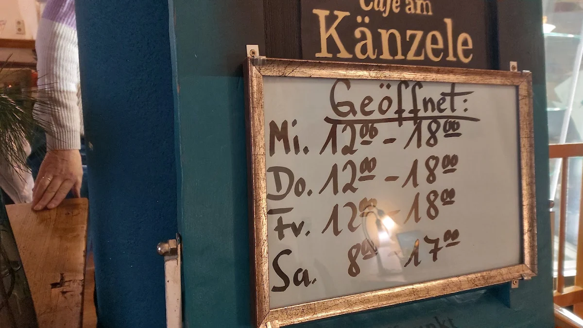 Speisekarte, Café am Känzele