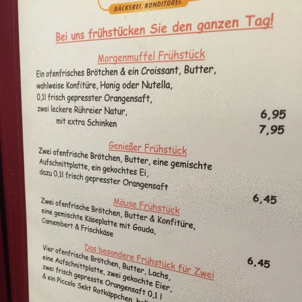 Speisekarte photo 1