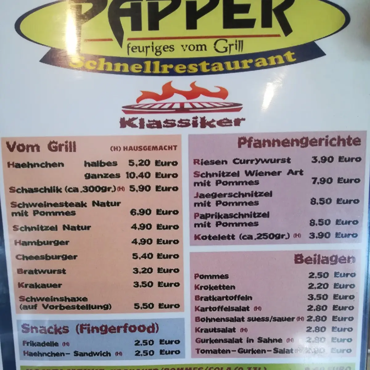 Speisekarte photo 2