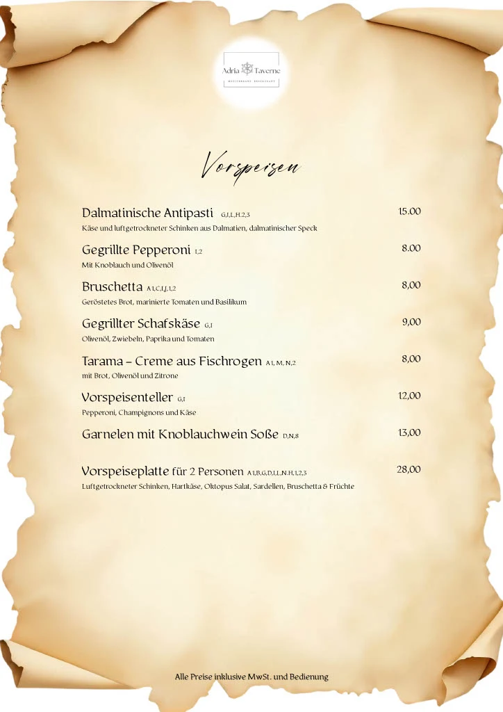 Speisekarte photo 8