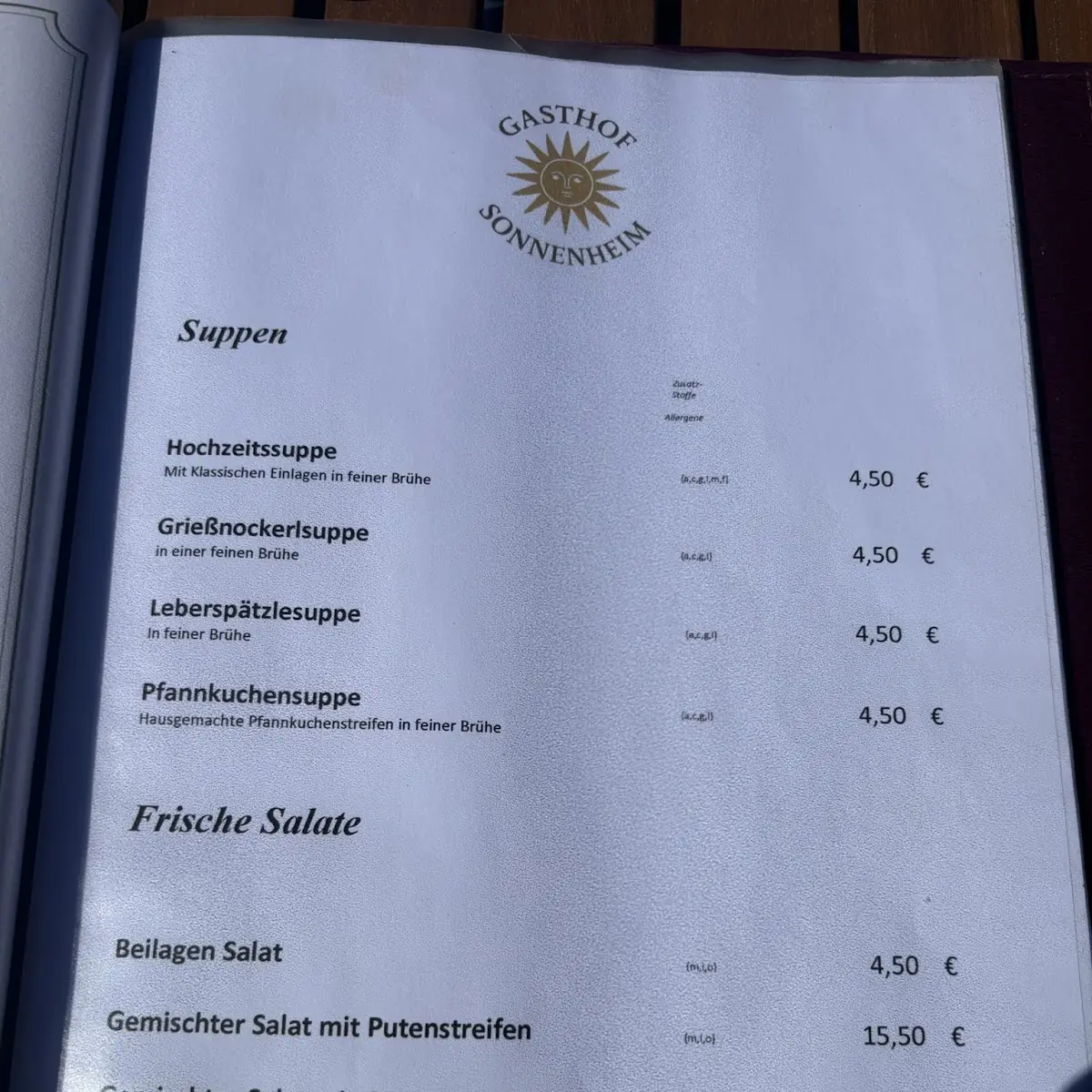 Speisekarte photo 1
