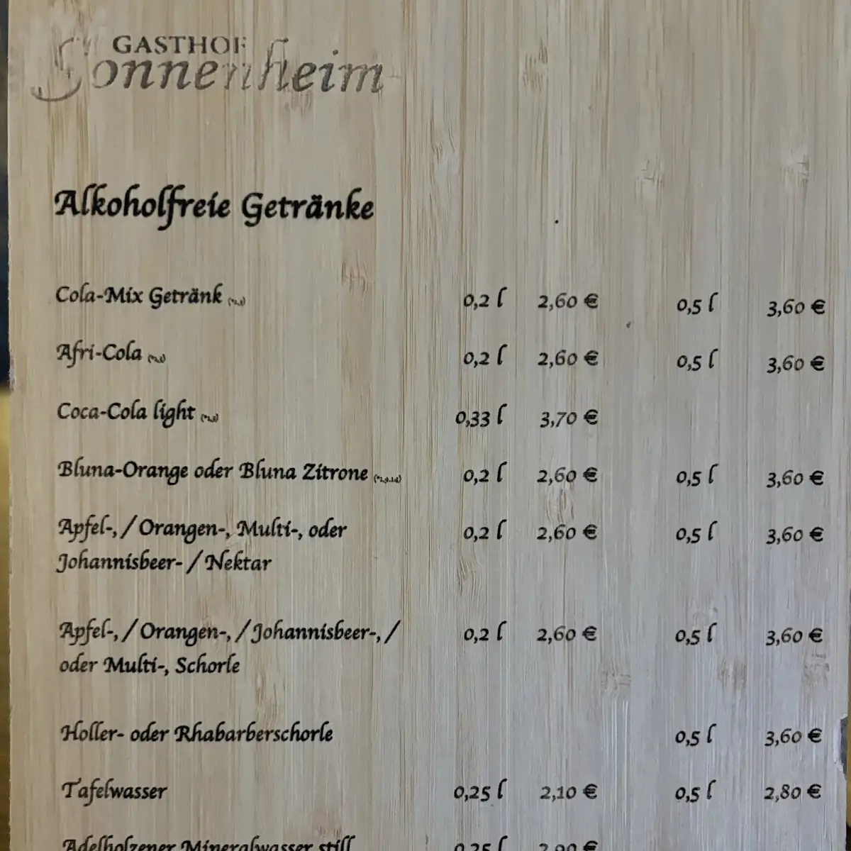Speisekarte photo 3