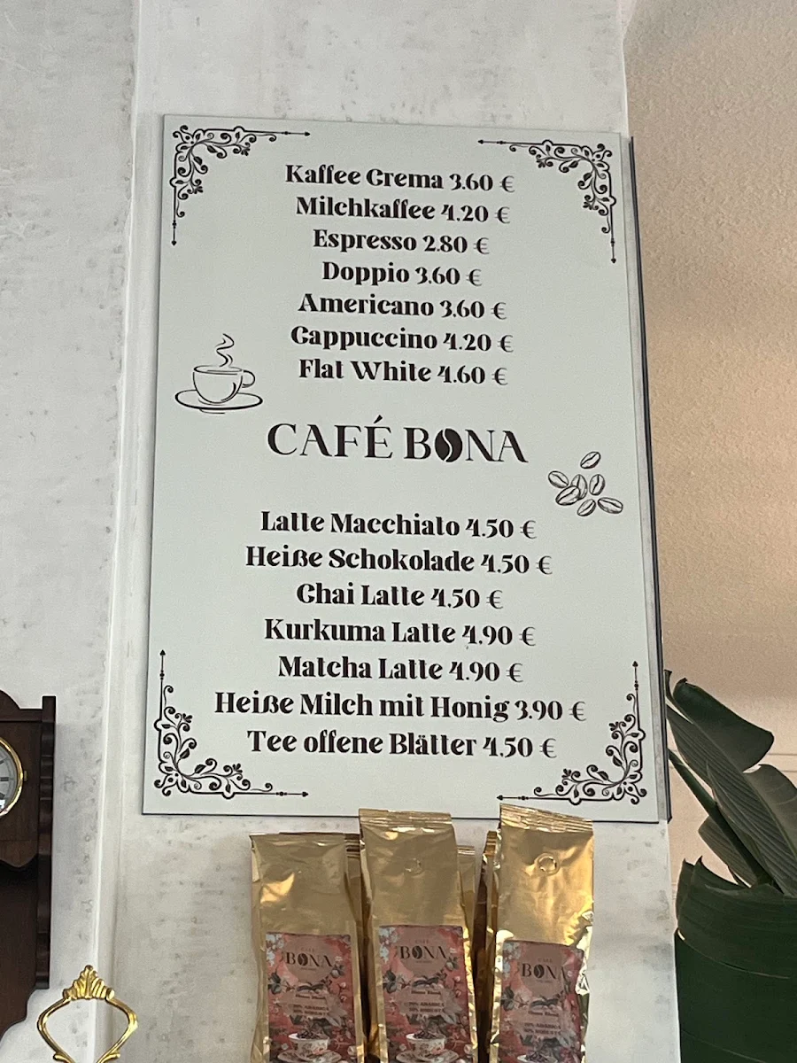 Speisekarte, CAFÉ - BONA