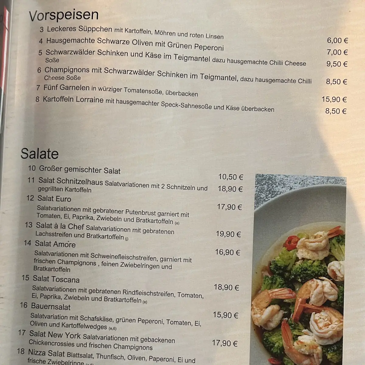 Speisekarte photo 1
