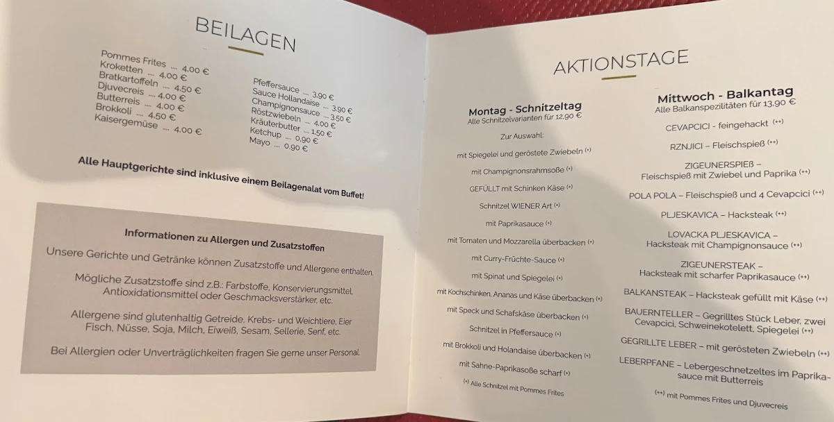 Speisekarte photo 2