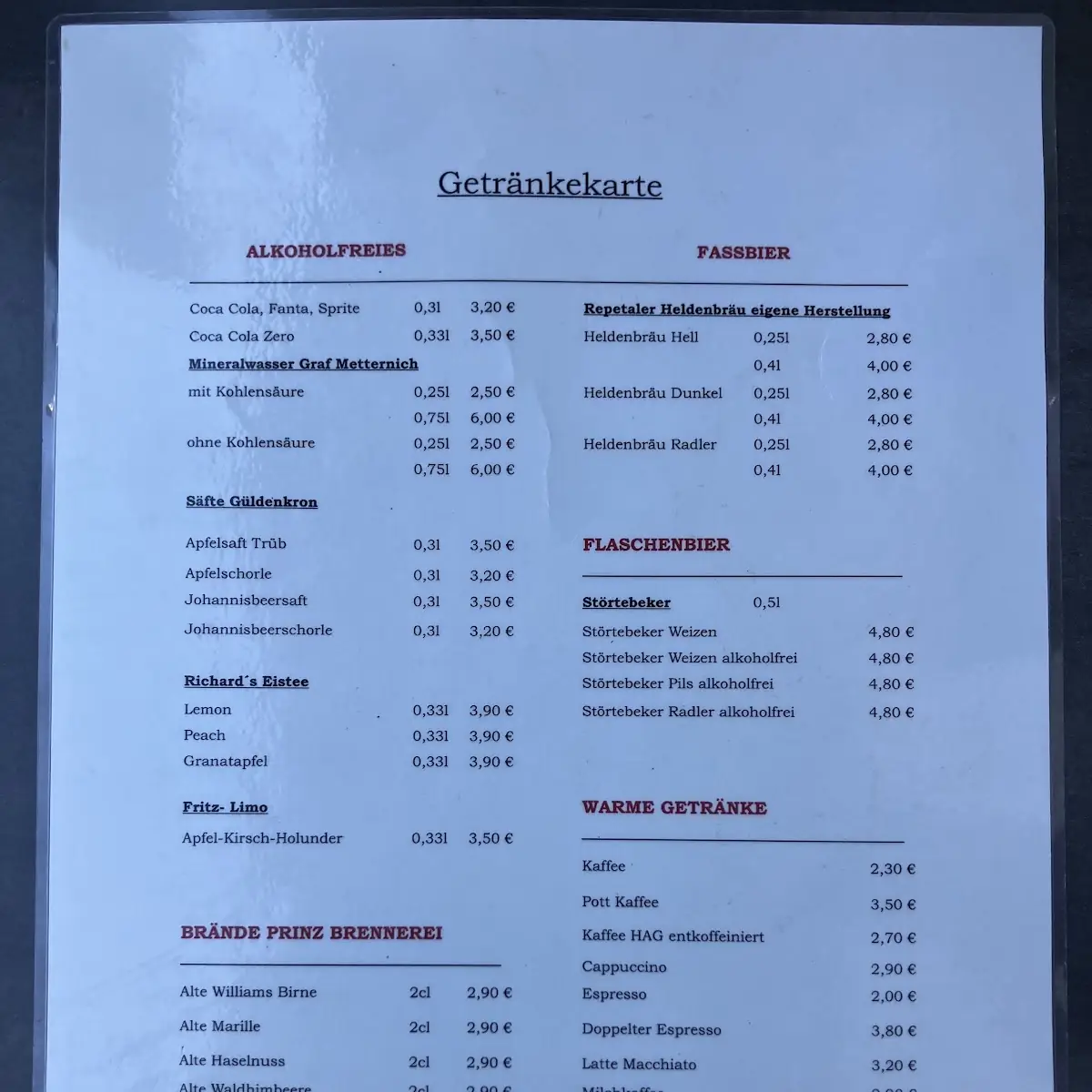 Speisekarte photo 3