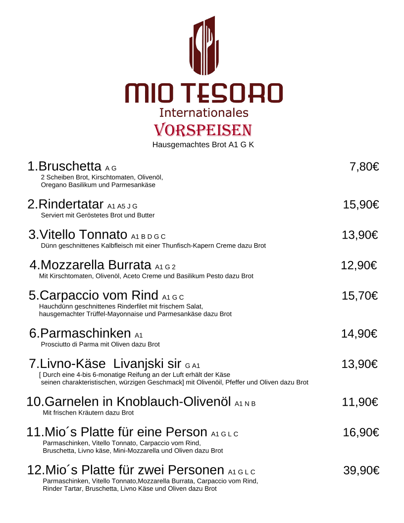 Speisekarte photo 9
