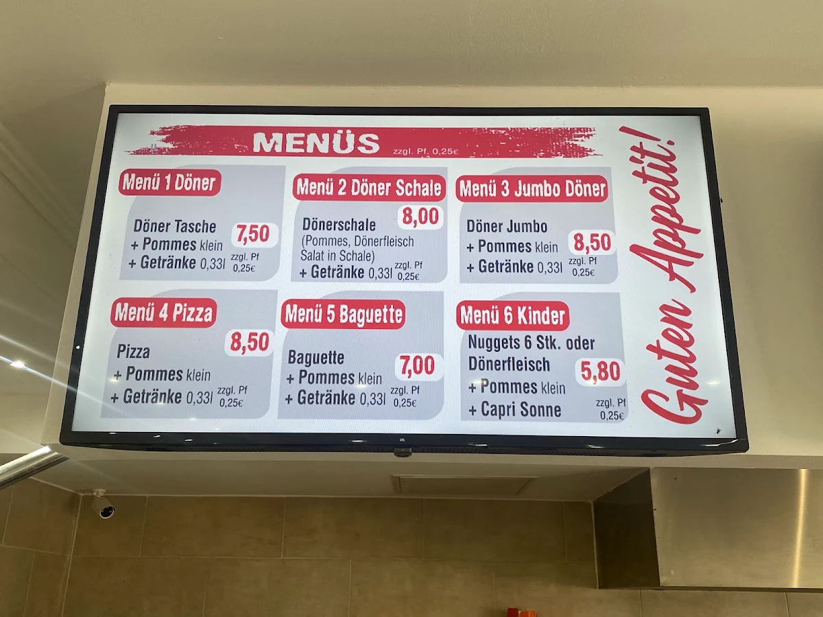 Speisekarte, Derya Grill