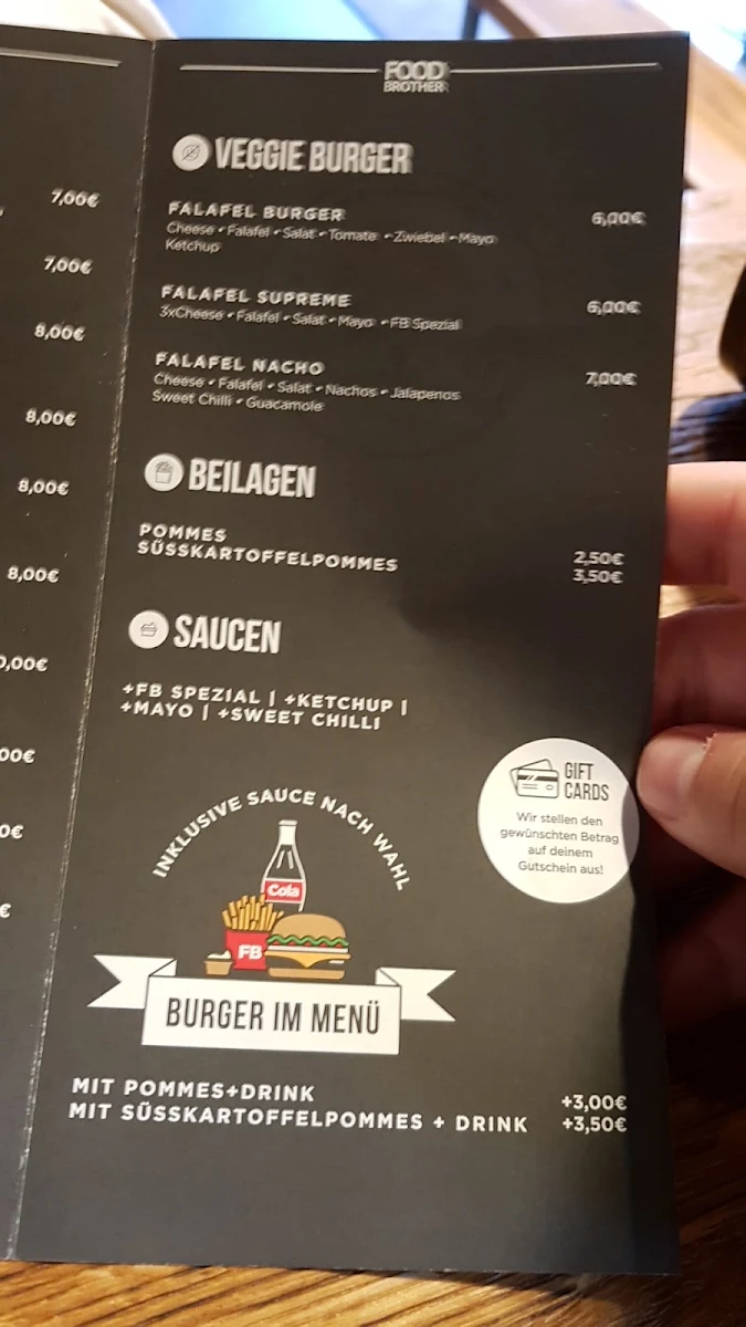 Speisekarte, FOOD BROTHER CITY