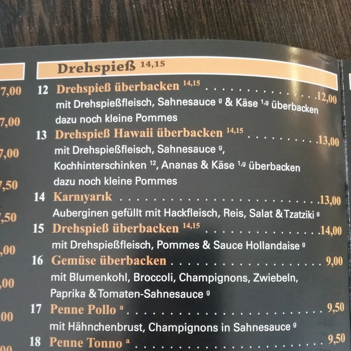 Speisekarte photo 3