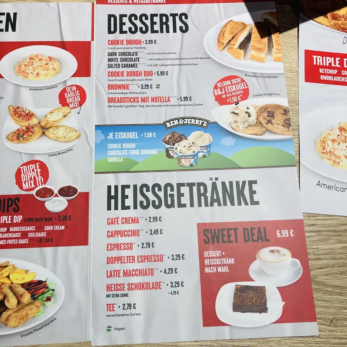 Speisekarte, Pizza Hut - Köln/Schildergasse