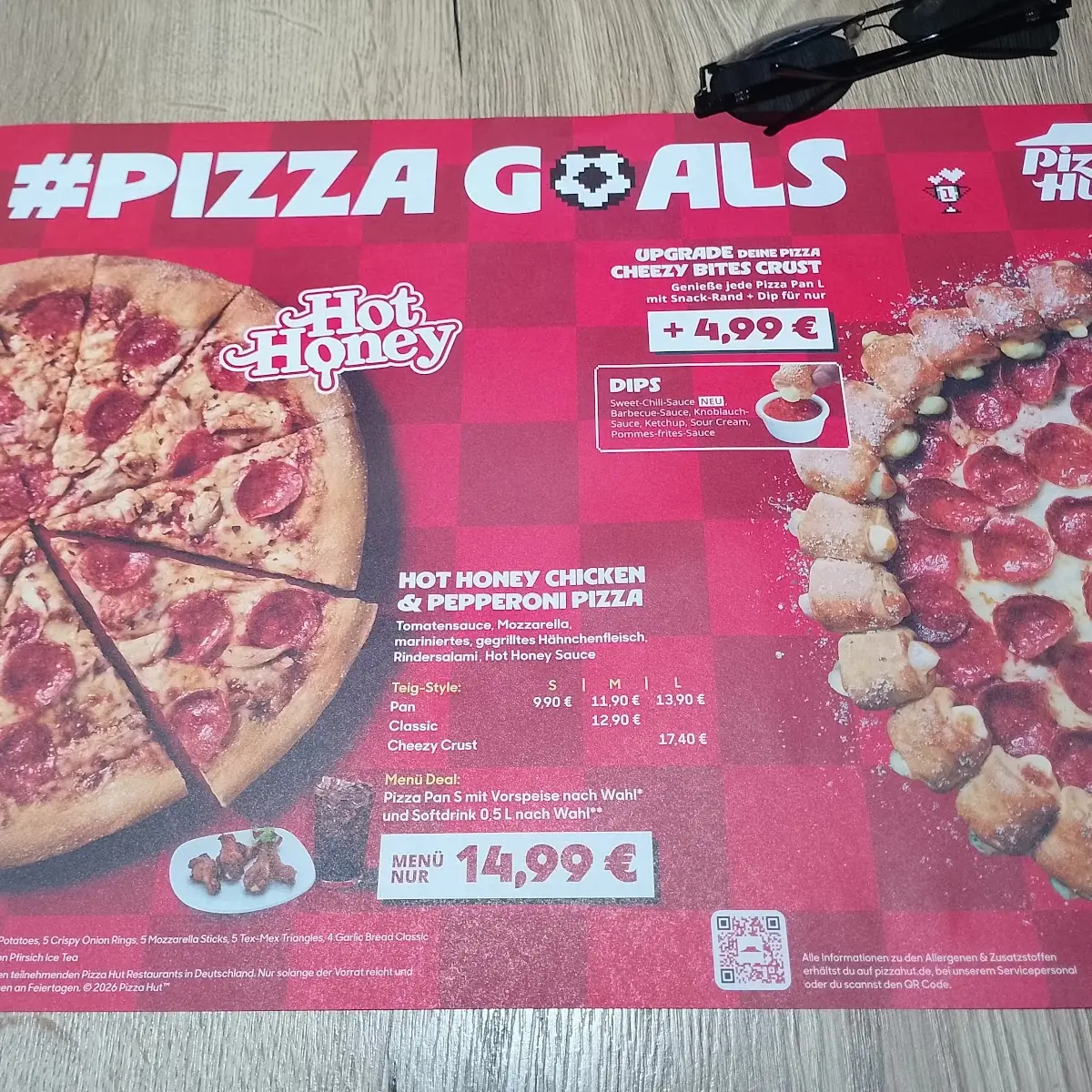 Speisekarte, Pizza Hut - Köln/Schildergasse