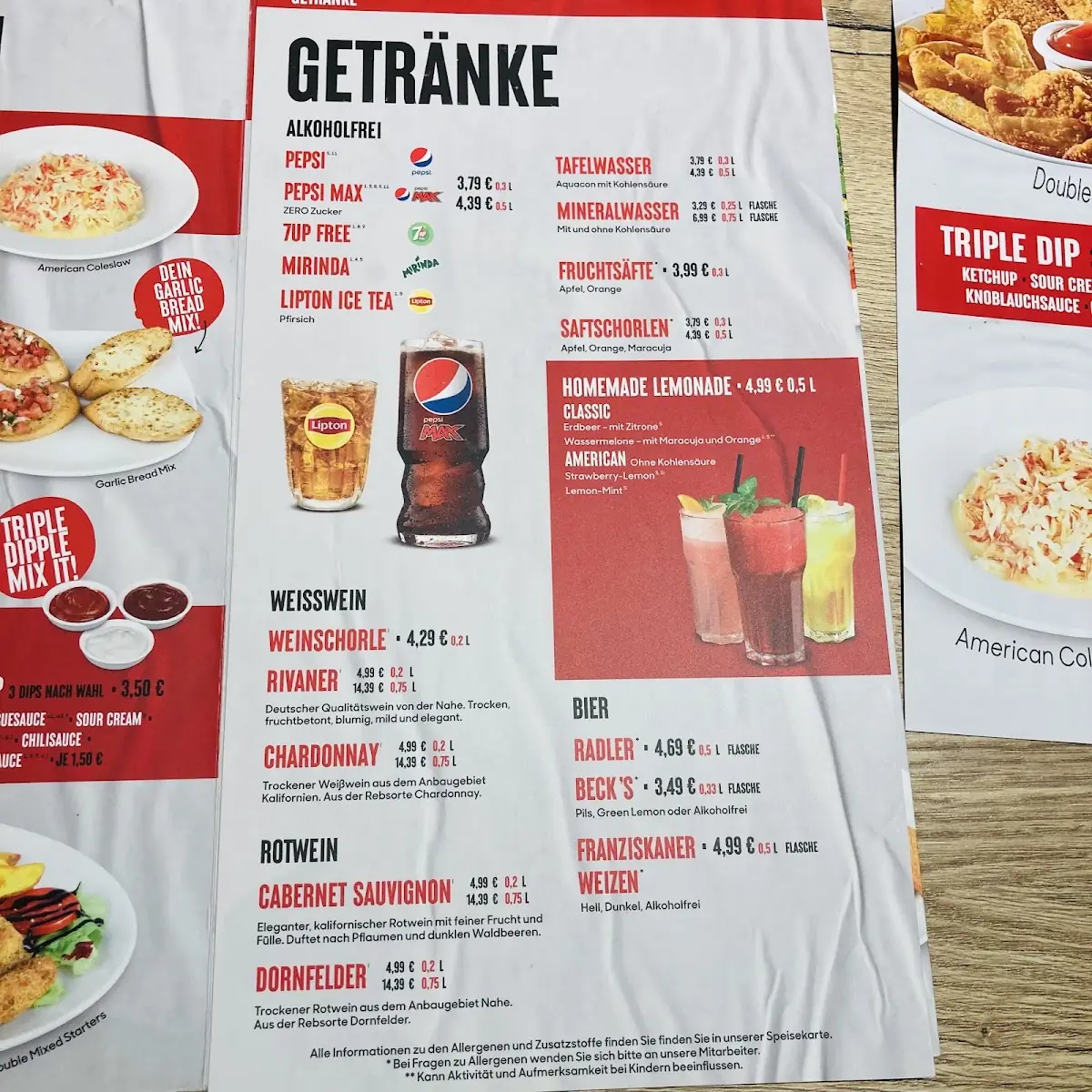 Speisekarte, Pizza Hut - Köln/Schildergasse