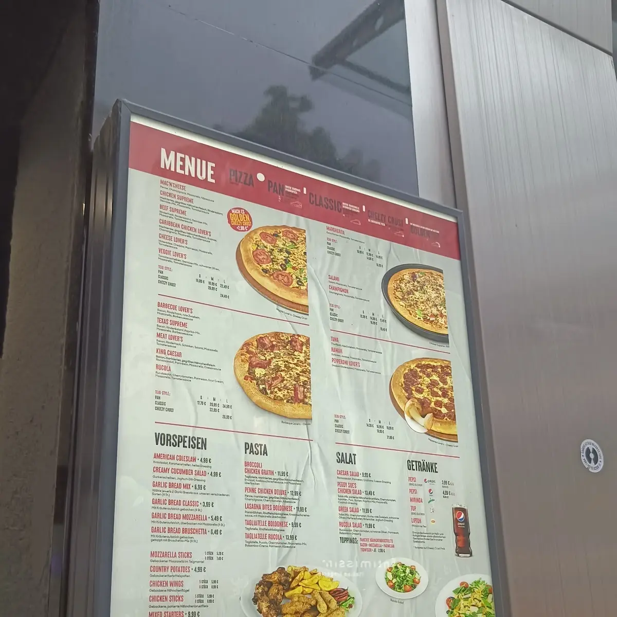 Speisekarte, Pizza Hut - Köln/Schildergasse