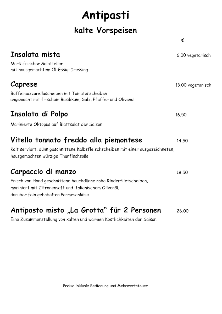 Speisekarte photo 4