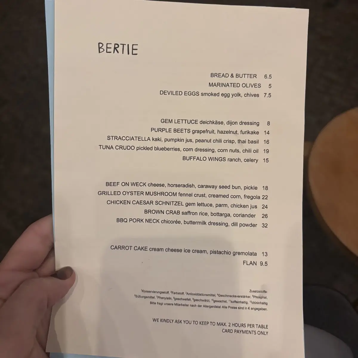 Speisekarte photo 2