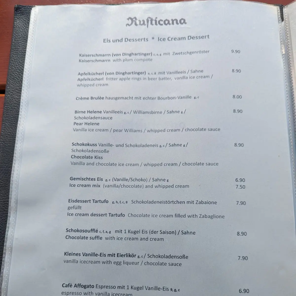 Speisekarte photo 5