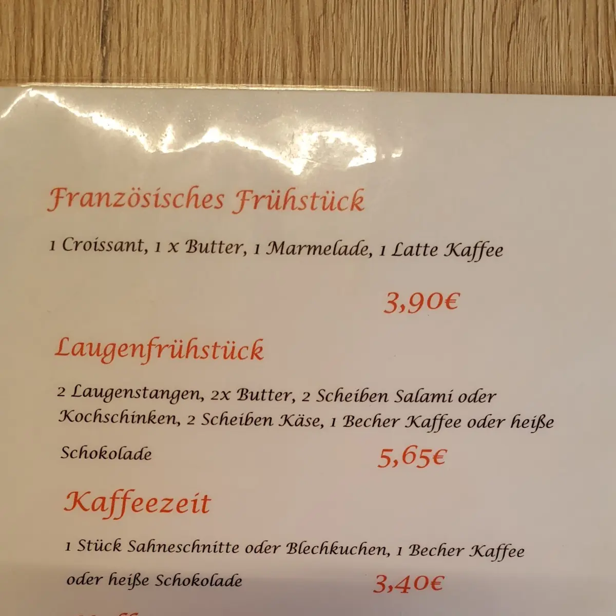 Speisekarte photo 1