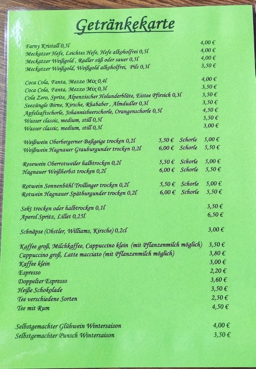 Speisekarte photo 2