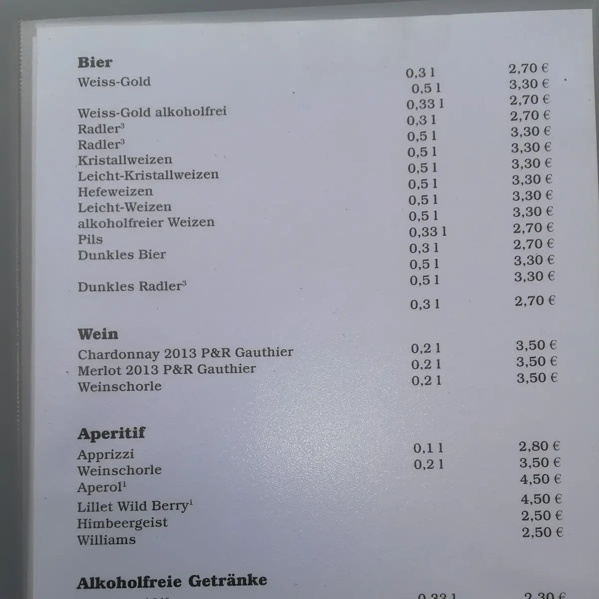Speisekarte photo 3
