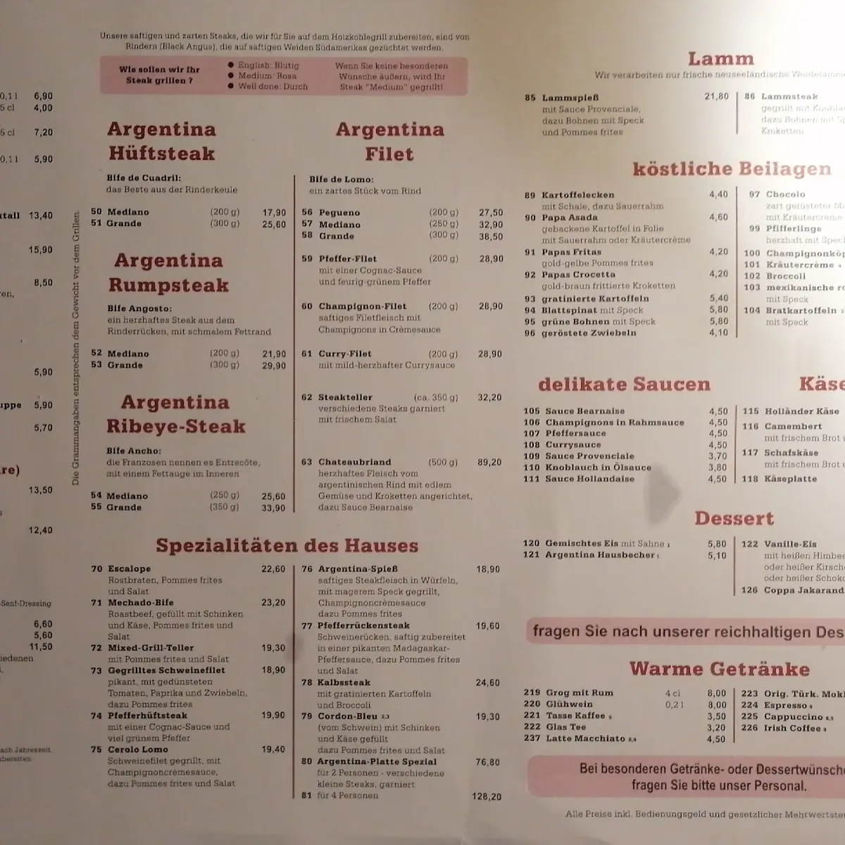Speisekarte photo 2
