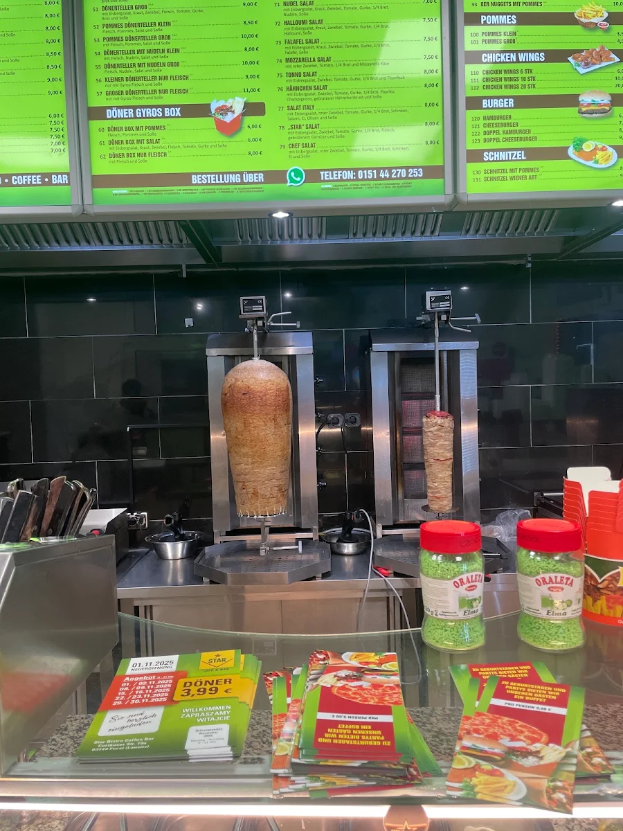Speisekarte, STAR DÖNER & PİZZA