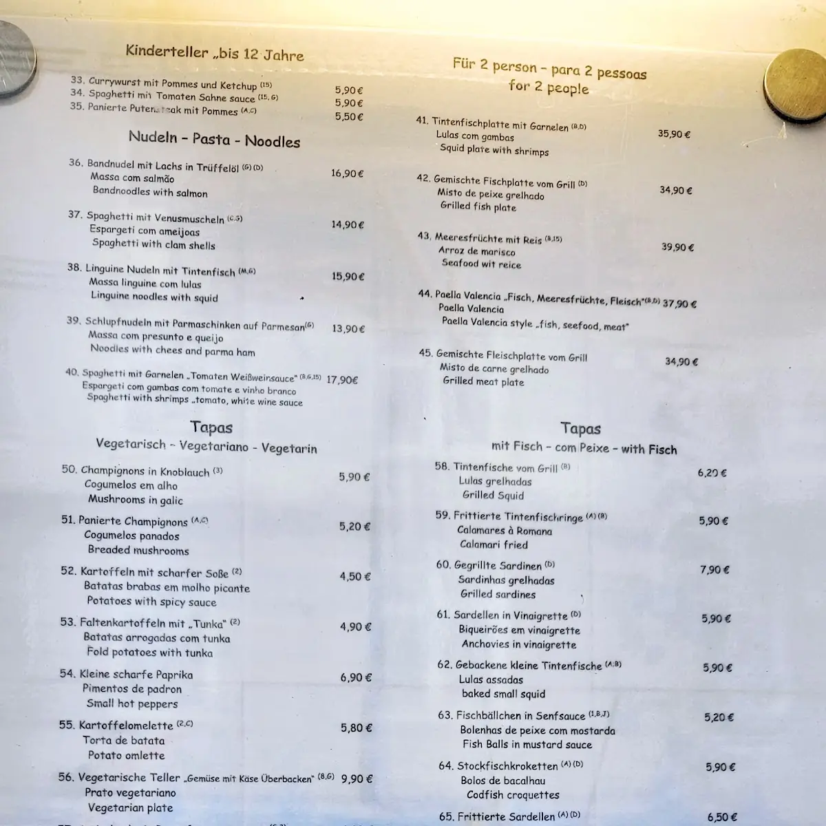 Speisekarte photo 2
