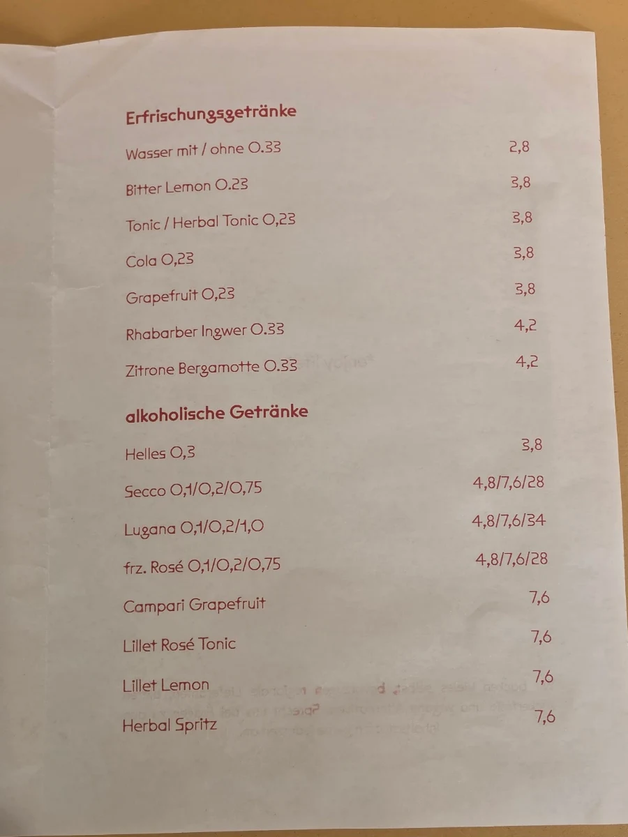 Speisekarte photo 2