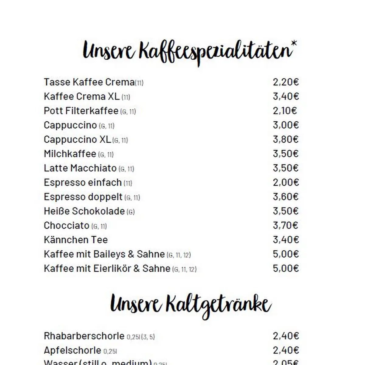 Speisekarte photo 1