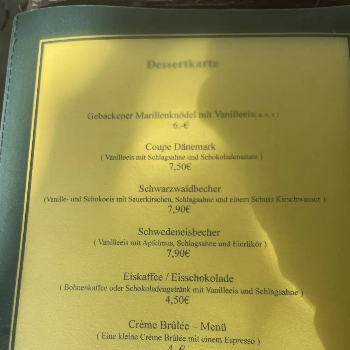 Speisekarte photo 2