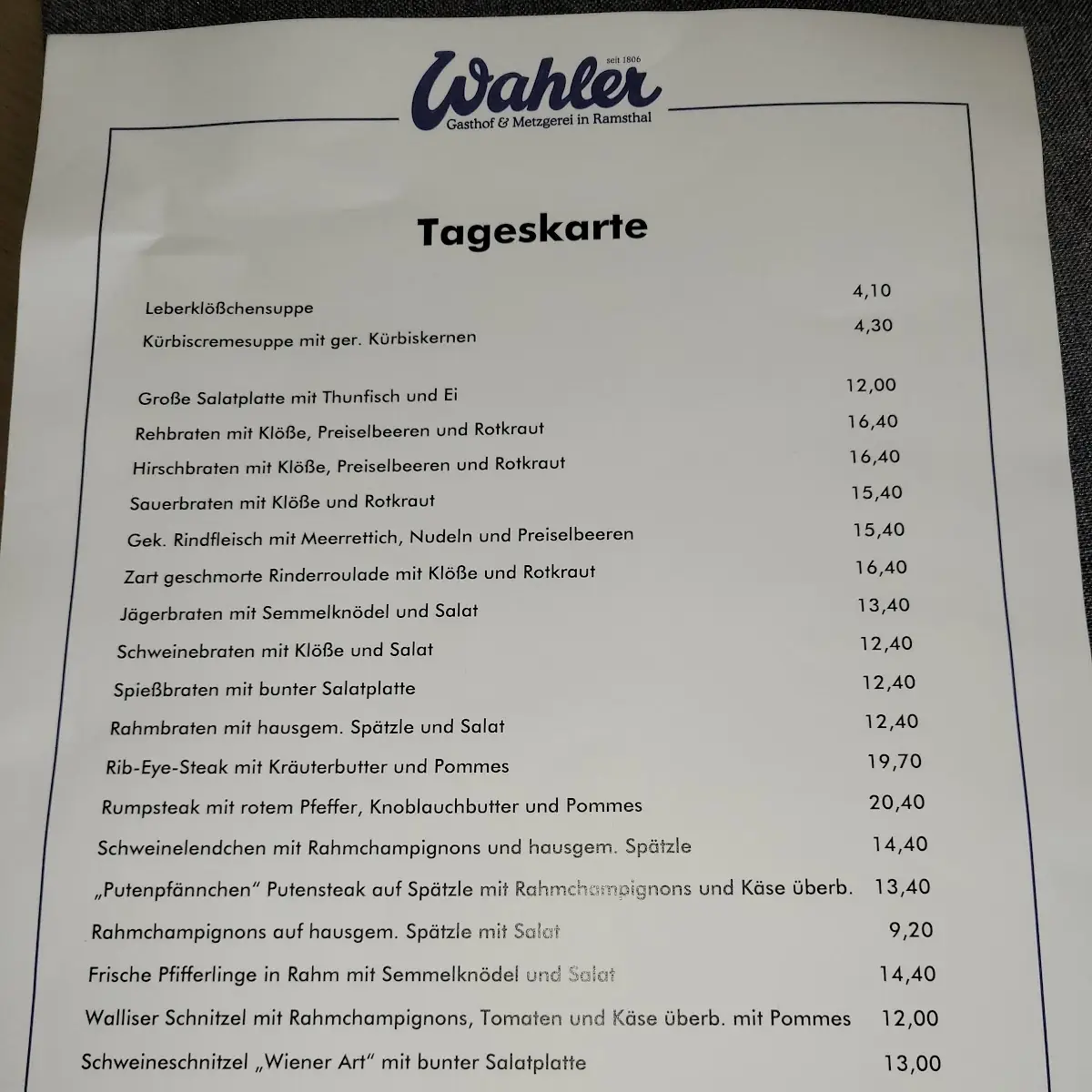 Speisekarte photo 3