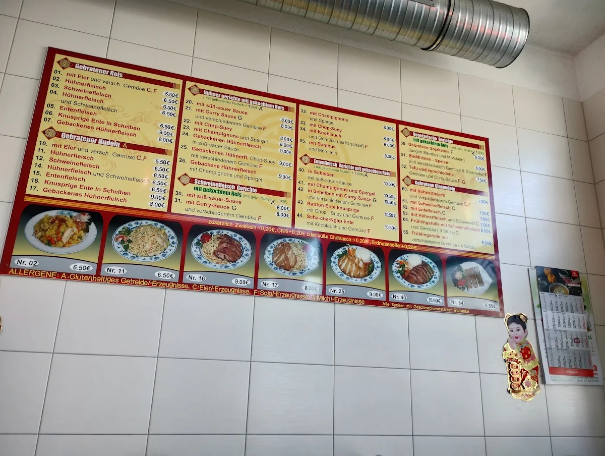 Speisekarte, Asia Imbiss