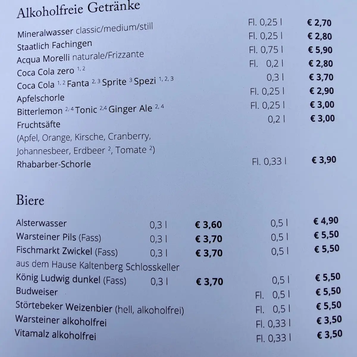 Speisekarte photo 2