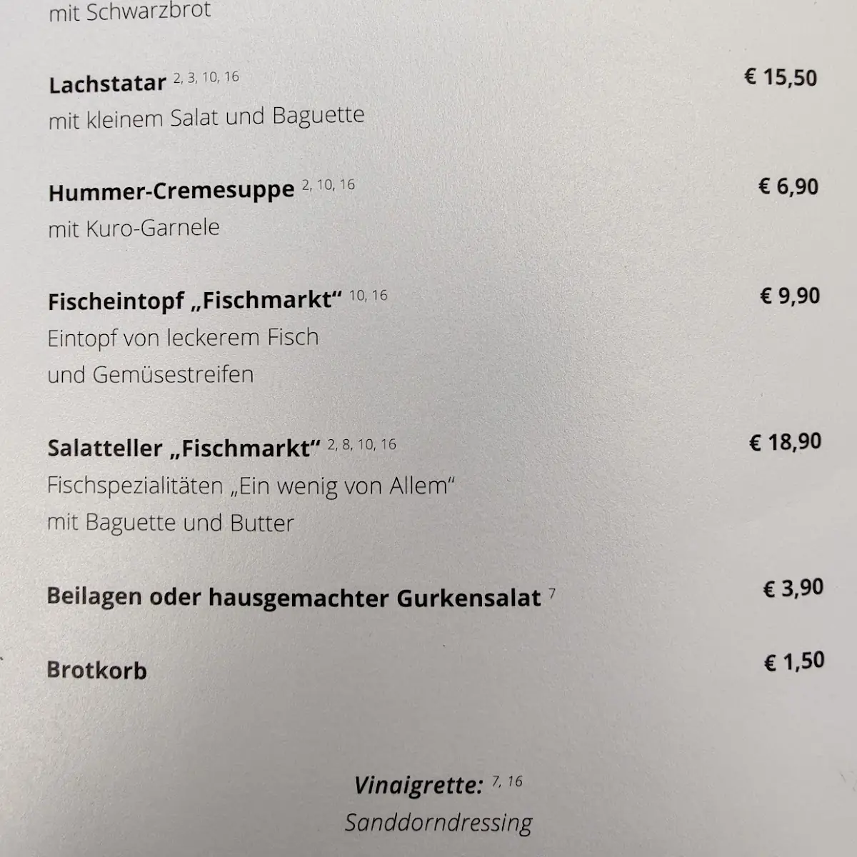 Speisekarte photo 3