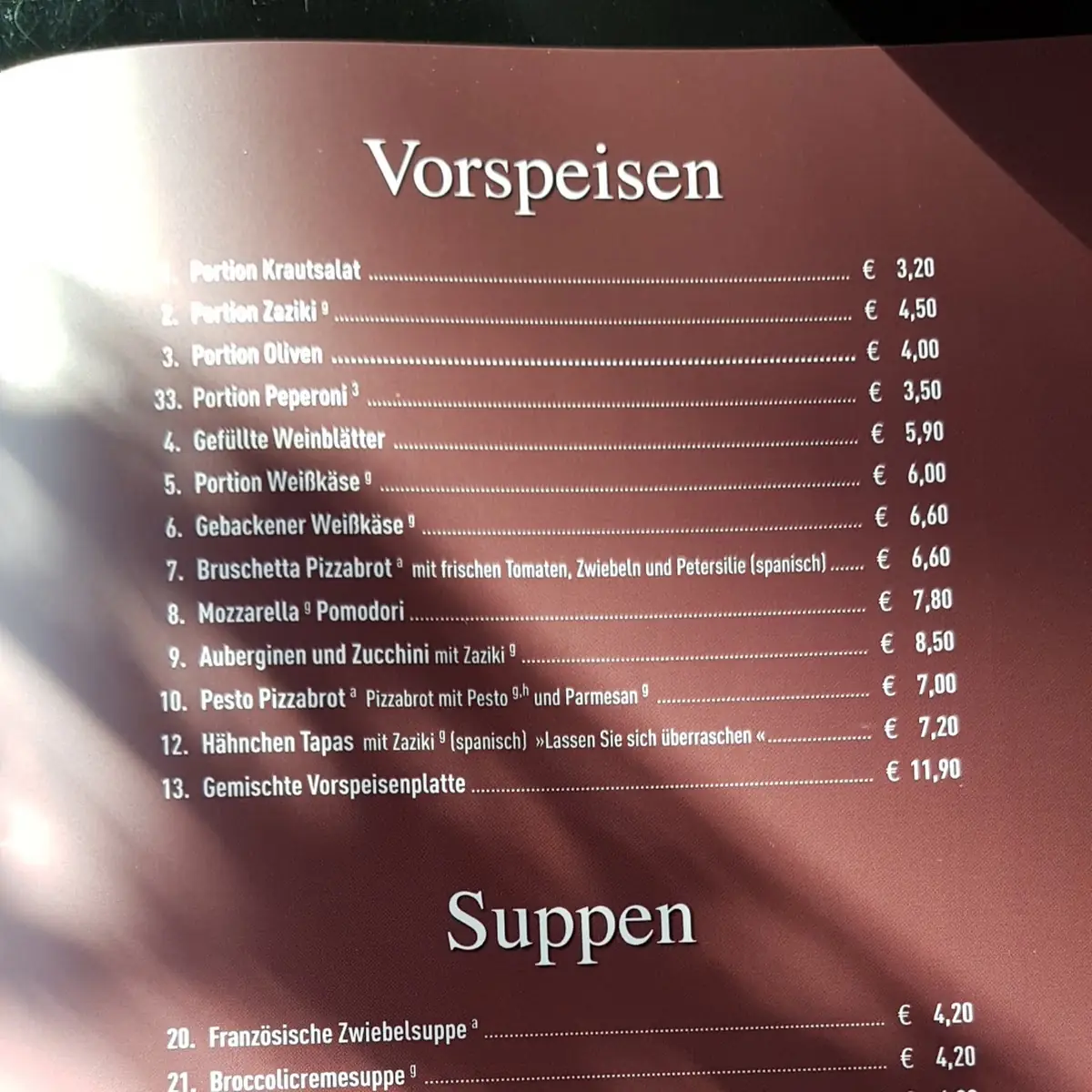 Speisekarte photo 6