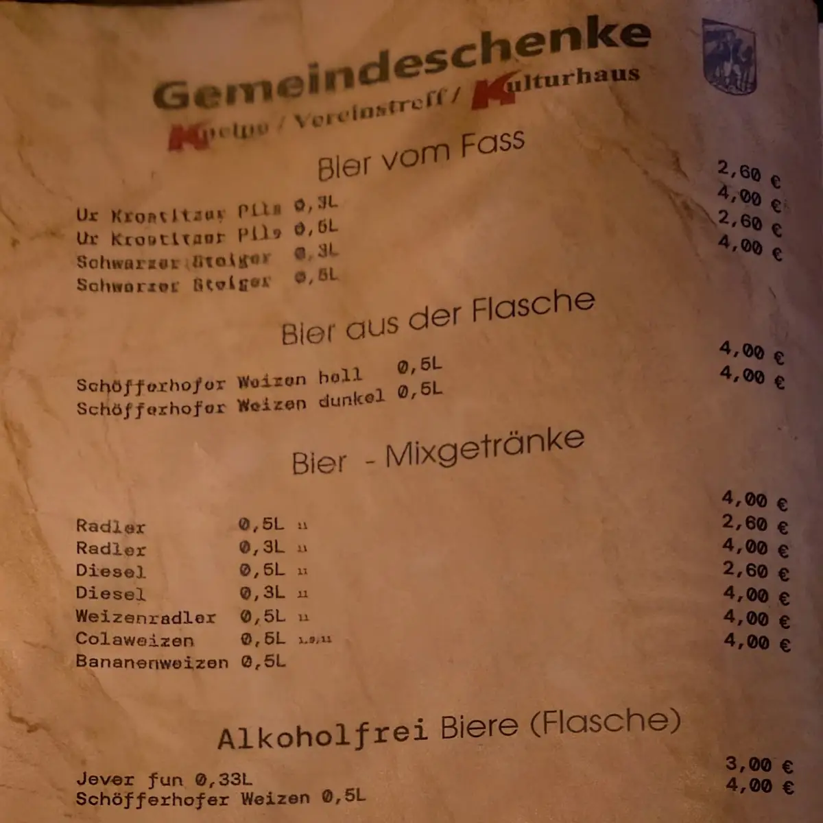 Speisekarte photo 1